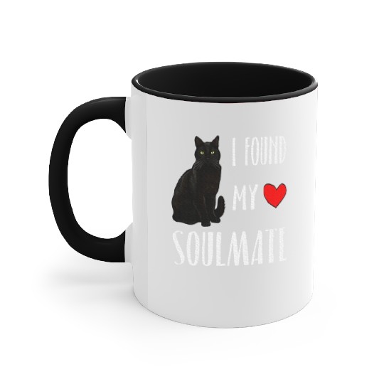 I Found My Soulmate Bombay Cat Lover Best Friend Accent Mugs