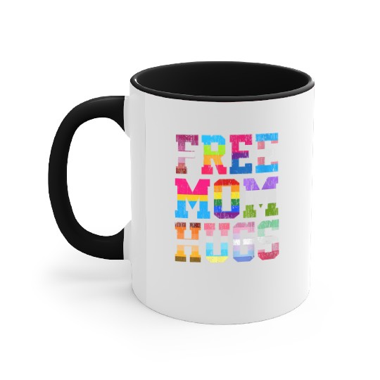 Free Mom Hugs For Pride Month Lgbt MotherS Day Accent Mugs