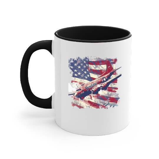 yankee, lady, world war 2 Accent Mugs