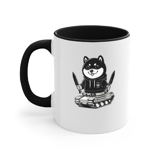 Shiba Inu Tank Commander Accent Mugs