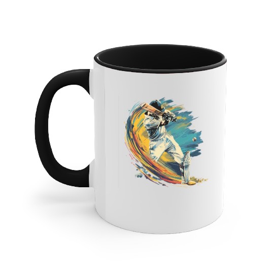 Cricket Player Sport US Accent Mugs