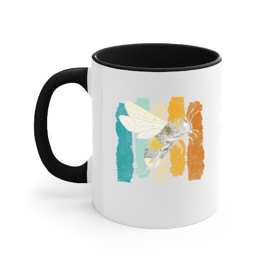 Honey Bee Nature Flowers Bees Accent Mugs