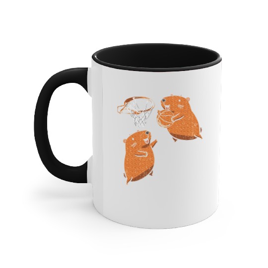 Capybara Sleepybara Accent Mugs