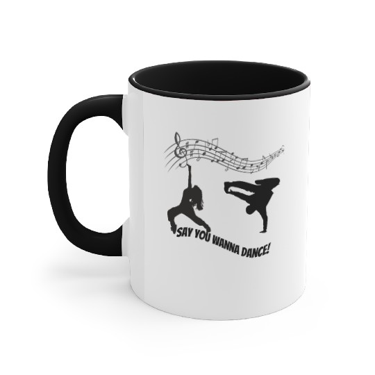 Street Dance Graphic Accent Mugs – Music and Dance