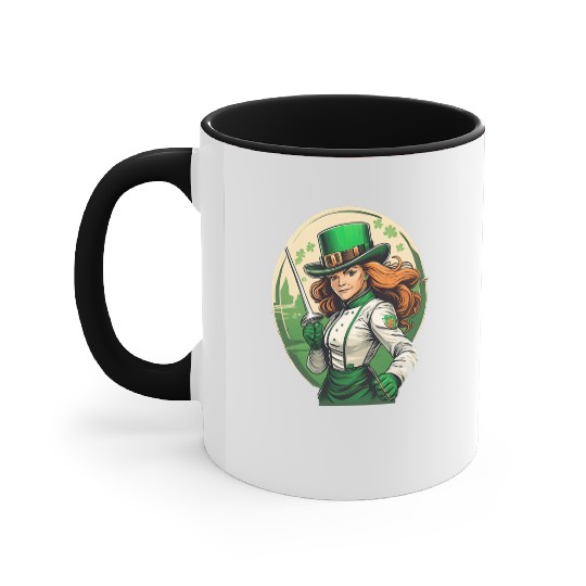 St. Patrick's Day Shamrock St Paddy's Day Fencing Accent Mugs