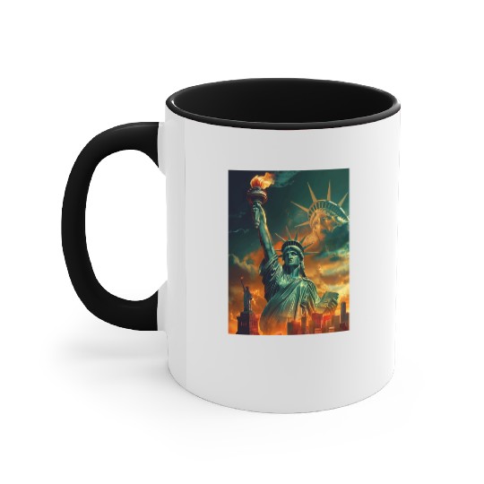 Statue of Liberty in New York USA Accent Mugs
