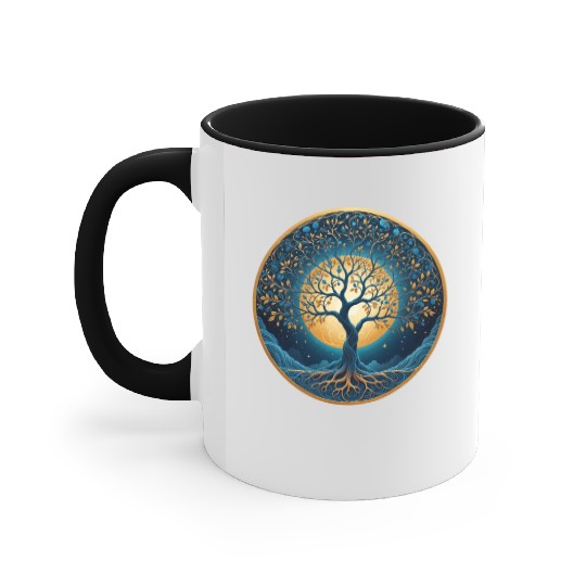 Irish Nordic Celtic Tree of Life Yggdrasil Accent Mugs