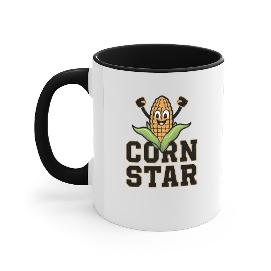 Funny Farm Food Accent Mugs Corny Cob Farmer Corn Star