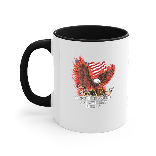 I Love Being Around a Fire Funny Firefighter Humor Accent Mugs