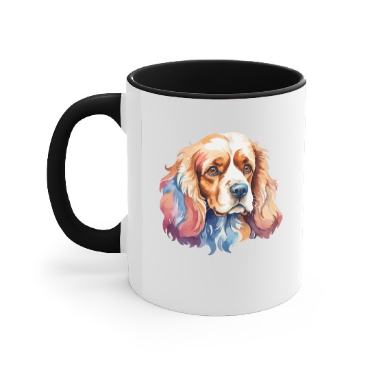 American Cocker Spaniel Watercolor Accent Mugs