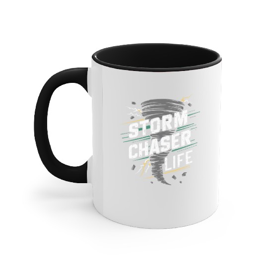 Tornado Chasing Adventures: Embrace Nature's Fury Accent Mugs