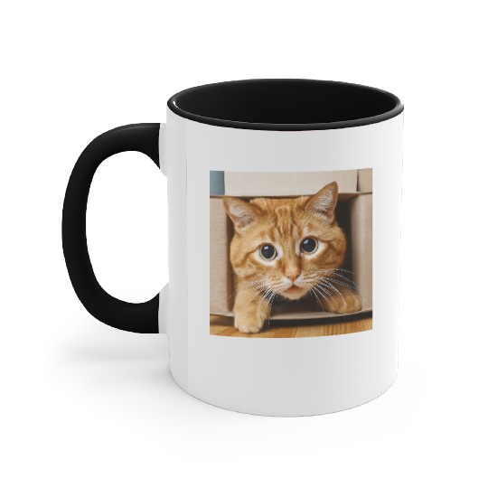 Cute cat kitty pets lovers. Accent Mugs