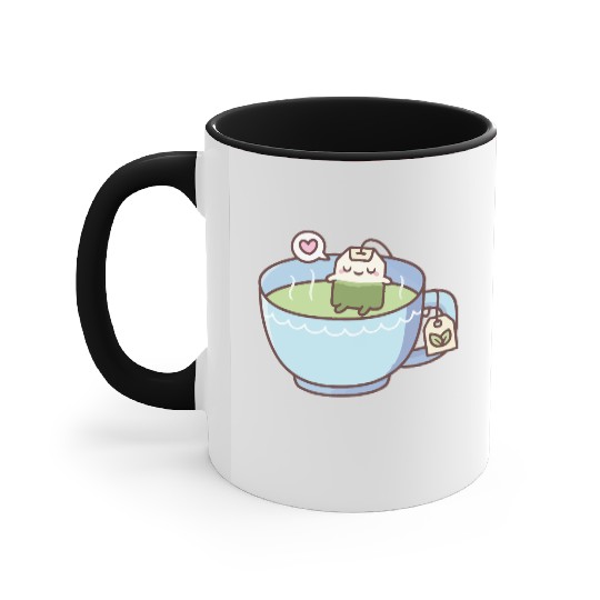 Cute Tea Bag In Teacup Relaxing Tea Accent Mugs