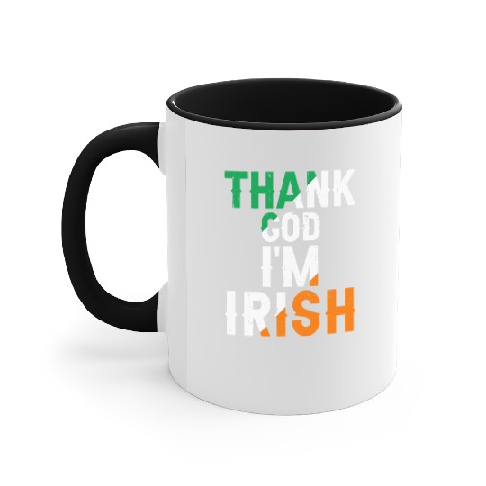 St Patricks Thank God Im Irish Premium Accent Mugs