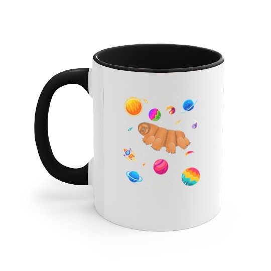 Tardigrade Space! Nerd, Geek Microbiology Science Accent Mugs