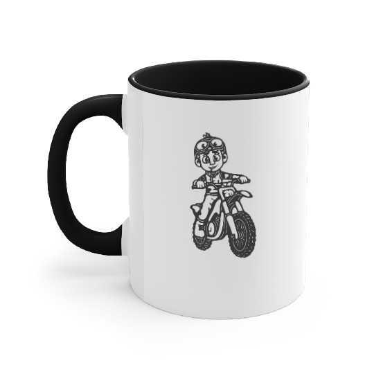 Wheelie Silly: Dirt Bike Comics & Rider Fails 001 Accent Mugs