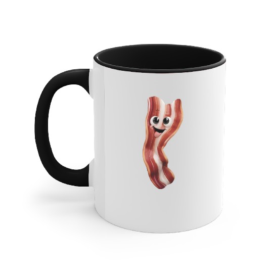 Happy Bacon Realistic Accent Mugs