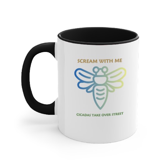 Wildlife Animal Lover Gift Fascinating Cicada-Art Accent Mugs