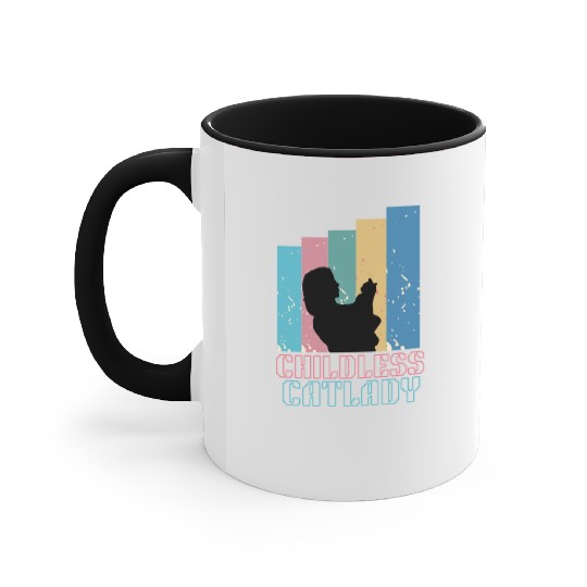 Childless cat lady Accent Mugs