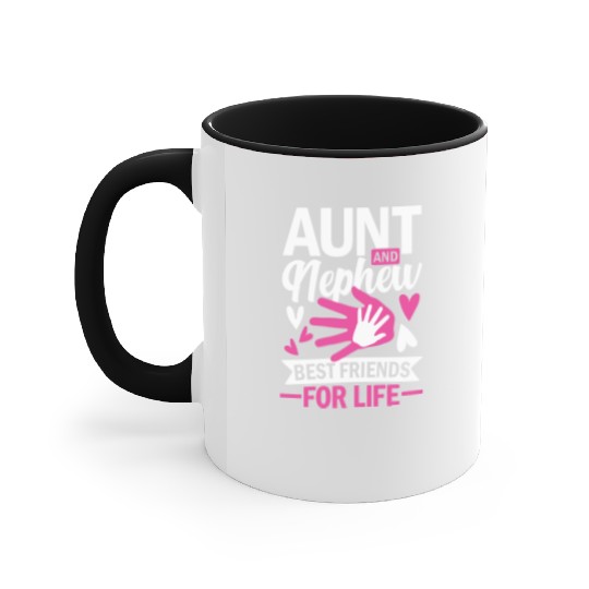 aunt and nephew best friends for life Accent Mugs