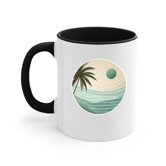 Tropical Sunset Serenity Accent Mugs