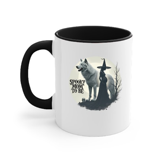 Spooky Mom To Be Baby Announcement Accent Mugs