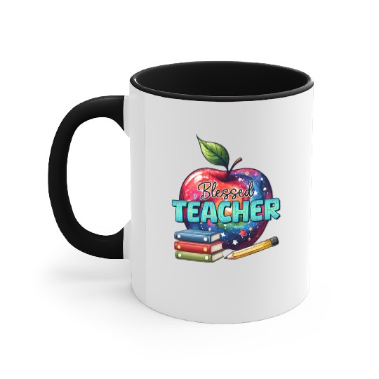 blessed teacher Accent Mugs