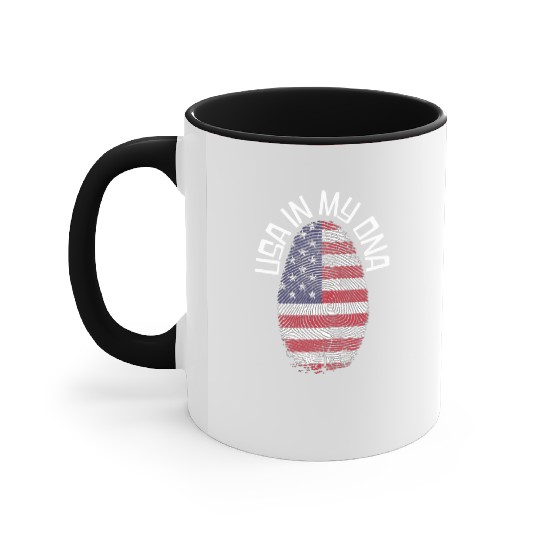 USA in my DNA - Love America Accent Mugs