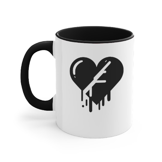 Heart broken hearts vector path15 Accent Mugs