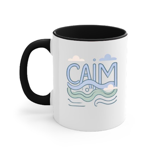 Calm: Peaceful and Minimalist Design Accent Mugs