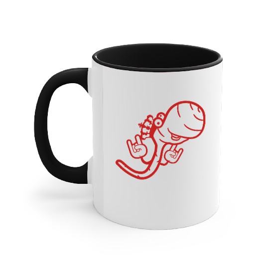 Cute Cool Worm Crown King Party Animal Fun Monster Accent Mugs