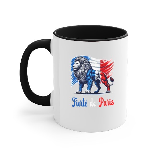 The pride of Paris flag design Accent Mugs