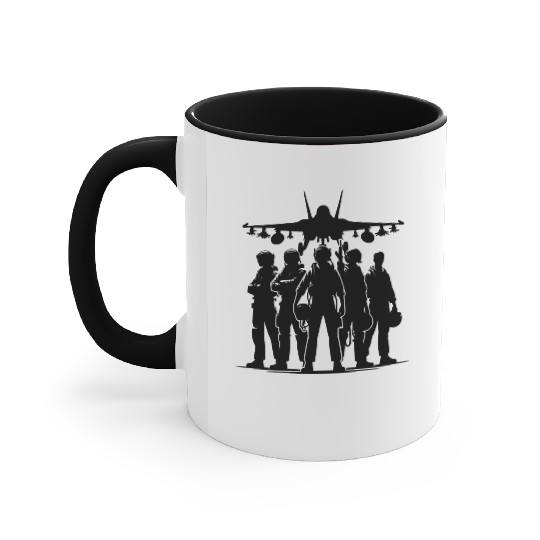 Aircraft Portrait For Air Force And Rc Pilots Accent Mugs