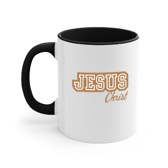 Letterman Tan Jesus Accent Mugs