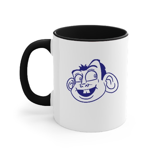 Monkey Face Sweet Cute Little Head Laughs Happy Accent Mugs