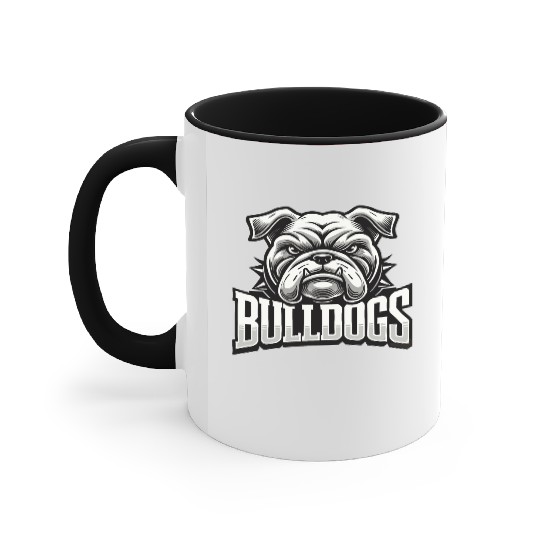 Bulldogs Mascot Back To School Team Spirit Accent Mugs