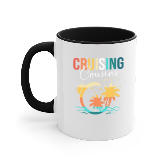 Family Cruise Mediterranean Cruising Cousins Accent Mugs