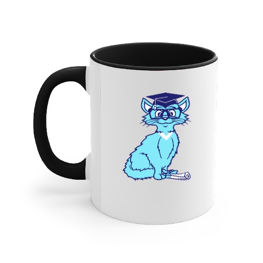 College Degree Cat School-leaving Certificate Pass Accent Mugs