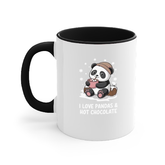 I Love Pandas & Hot Chocolate Cozy Vibes Accent Mugs