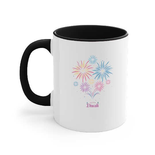 Joyous Fireworks for Diwali Festival Accent Mugs