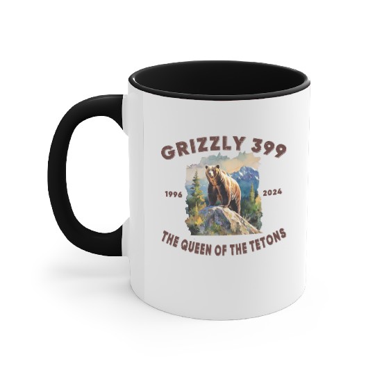 Grizzly 399 1996 - 2024, Queen of the Tetons Accent Mugs