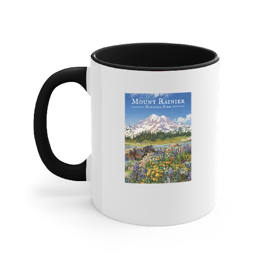 Mount Rainier Paradise Meadows Accent Mugs
