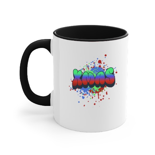 Xmas - A Christmas Graffiti Design Accent Mugs