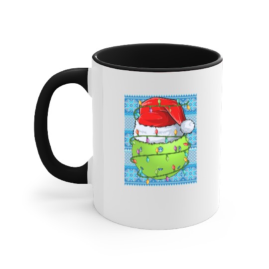 Pickleball Christmas Lights Accent Mugs