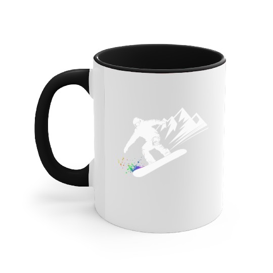 Snowboard Snowboarder Snowboarding Winter Sports Accent Mugs