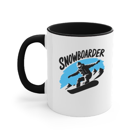 Snowboard Snowboarder Snowboarding Winter Sports Accent Mugs