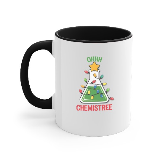 Science Teacher Oh Chemistree Chemistry Christmas Accent Mugs