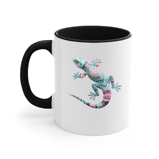 Cute Chameleon for Lizard Pet Lover Accent Mugs