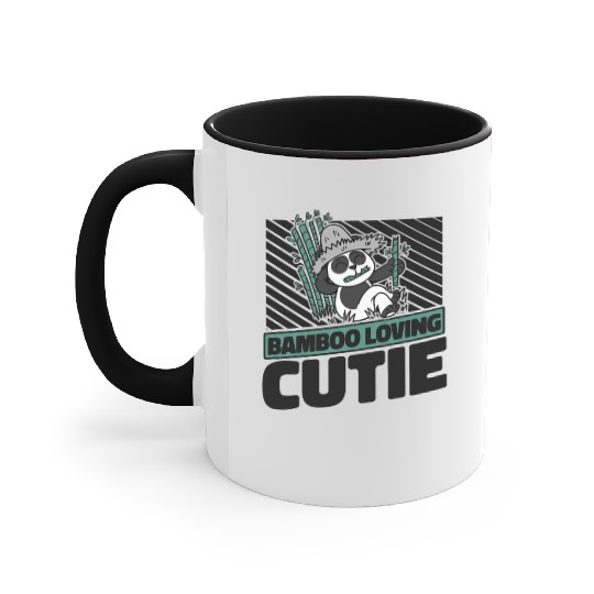 Bamboo Loving Cutie Panda Bear Friend Giant Panda Accent Mugs
