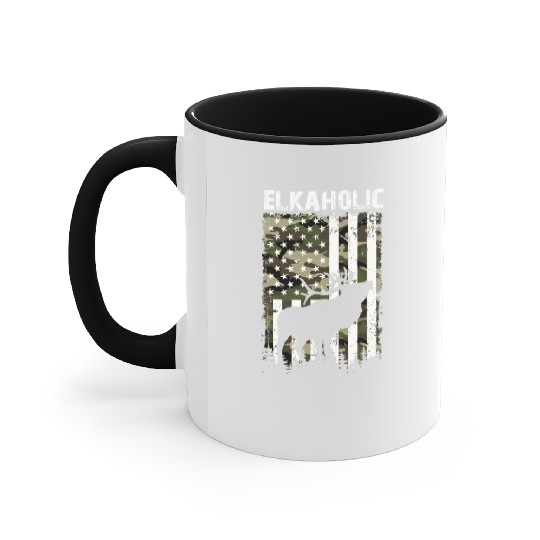 Elk Hunting Elkaholic Hunters Accent Mugs